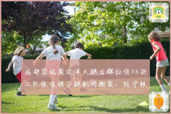成都蓉城周定洋大腿后群拉伤vs浙江队张佳祺小腿肌肉撕裂，防守铁腰伤停影响对比